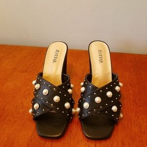 JustFab Dagney Size 6 1/2 Black Dress Shoes